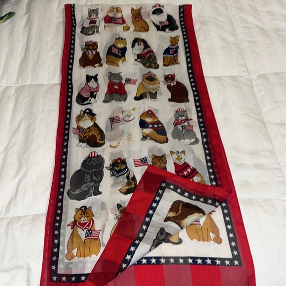 American Cats Scarf (except for a few Siamese and Persians 😂) Vintage - Picture 2 of 5